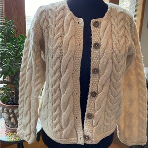 Cream wool cardigan